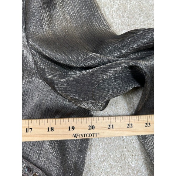 Ignite Evenings By Carol Lin Size 16 Gray Ruffles Layers Vintage Jacket - Picture 14 of 16